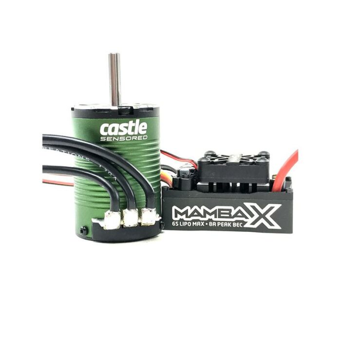 1/10 Mamba X SCT Pro Waterproof ESC/1410-3800Kv Sensored Brushless Motor Combo: 4mm Bullet