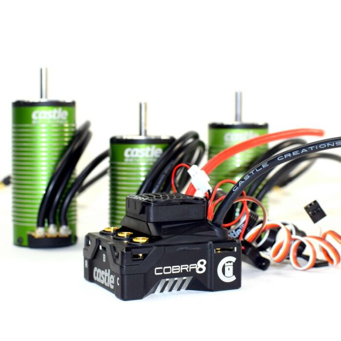 COBRA 8 25.2V ESC with LIMITED EDITION GOLD 1515-2200KV V2 Sensored Motor Combo - Image 2